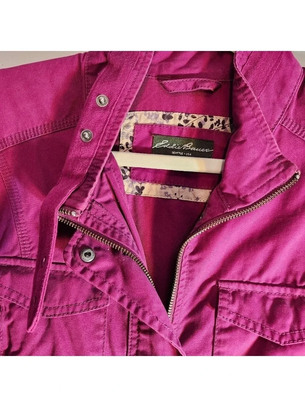 Eddie Bauer Vintage 90s Magenita Utility Jacket Sz L